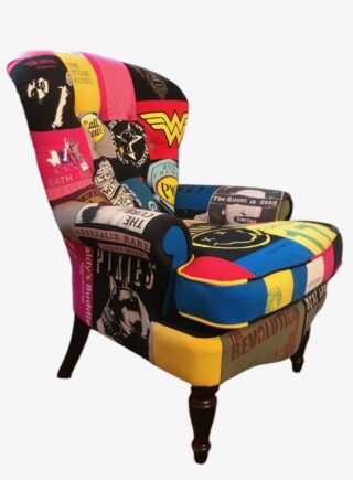 Band T- Shirt Patchwork Chair – Custom Made from Your Collection